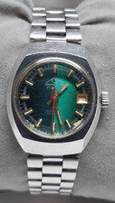 Vintage Mondaine Automático Incabloc Antimagnético 21 Joias Relógio de Data Mostrador Verde comprar usado  Enviando para Brazil