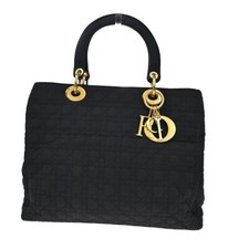 Bolsa tote CHRISTIAN DIOR Lady Cannage couro náilon preta GHW Itália 73EE794 comprar usado  Enviando para Brazil