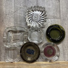Lote de 7 cinzeiros vintage de vidro todos os estilos diferentes comprar usado  Enviando para Brazil