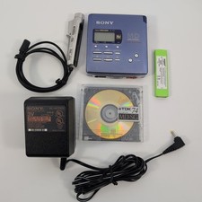 Sony Mini-Disc MZ-R55 Gravador Digital Player, Cabo de Alimentação, Controle Remoto - Leitura Testada comprar usado  Enviando para Brazil