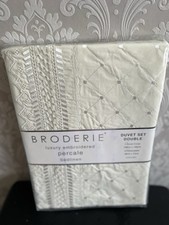Broderie cream double for sale  LONDON
