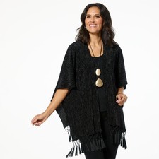 Camisa Vince Camuto Plus Plissada Veludo Topper Preta Tamanho Único Nova, usado comprar usado  Enviando para Brazil