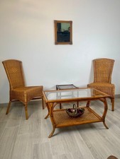 Vintage rattan coffee d'occasion  Expédié en Belgium
