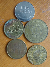 Amusement machine tokens for sale  TEIGNMOUTH