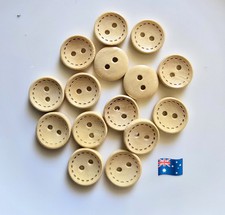 20 peças botões de madeira natural 15 mm 2 furos comprar usado  Enviando para Brazil