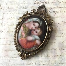 Painted porcelain medallion d'occasion  Expédié en Belgium