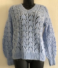 Hand knitted blue for sale  BLAENAU FFESTINIOG