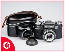 Câmera Zeiss Ikon Contaflex S preta + estojo + capô, usado comprar usado  Enviando para Brazil