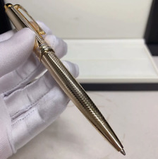 Caneta esferográfica série metal alta qualidade cor ouro ondulado 0,7 mm nova na caixa comprar usado  Enviando para Brazil