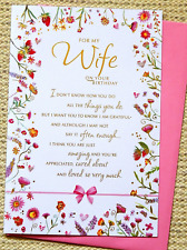 Wife birthday card for sale  LLANDRINDOD WELLS