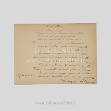 Autografo giuseppe giacosa usato  Napoli