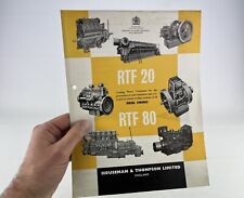 1967 HOUSEMAN~THOMPSON RTF 20/80 BROCHURA DE SISTEMAS DE REFRIGERAÇÃO DE MOTOR DIESEL~BURNHAM comprar usado  Enviando para Brazil