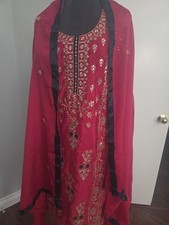 Embroidered red dress for sale  Colton