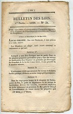 Bulletin lois royaume d'occasion Bulletin lois royaume d'occasion  Toulon-