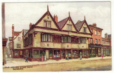 Cartão postal desenhado por artista da Old House & Cake Shop Banbury Oxfordshire, usado comprar usado  Enviando para Brazil