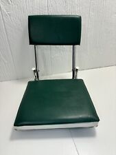 Respaldo de asiento de estadio blanqueador acolchado verde y blanco plegable vintage, usado segunda mano  Embacar hacia Argentina