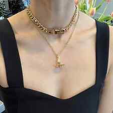 Colar Chocker Vivienne Westwood Punk Hip Hop Cinto Tom Dourado Novo na Caixa C1 comprar usado  Enviando para Brazil