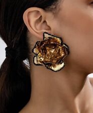 Flower earrings gold for sale  Dobbs Ferry