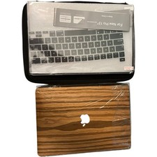 Capa dura grão madeira MacBook Pro 13” + capa à prova de choque resistente a riscos comprar usado  Enviando para Brazil