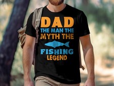Camiseta presente dia dos pais aniversário para pai camiseta masculina presentes para ele camiseta de pesca comprar usado  Enviando para Brazil