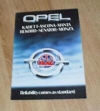 Folheto Opel 1980 - Kadett Ascona Rekord Senator Manta Monza comprar usado  Enviando para Brazil