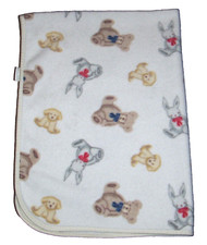 Cobertor de lã vintage Carters bebê coelho cachorro cachorro urso marrom arcos comprar usado  Enviando para Brazil