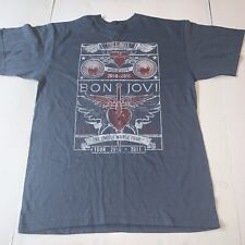 Usado, Camiseta Bon Jovi Gira Mundial 2010 2011 Camiseta Grande Círculo Azul Banda de Concierto segunda mano  Embacar hacia Argentina