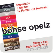 Böhse Opelz  / Tuning Aufkleber Hochglanz Tuning Styling  Race Opel Drift Stick comprar usado  Enviando para Brazil