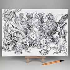 Desenho místico tamanho A3 "Lure" desenho a caneta original por Anatoly Borachuk comprar usado  Enviando para Brazil