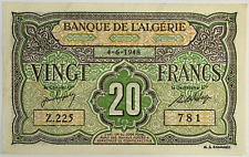 Algerie francs billet d'occasion  Oullins