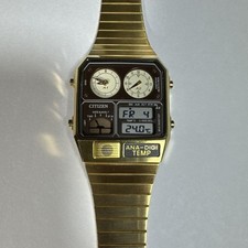 Usado, Citizen ANA-DIGI TEMP relógio combo analógico-digital dourado com termômetro nº No5891 comprar usado  Enviando para Brazil