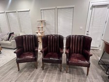 Eichholtz leather wingback for sale  Pflugerville