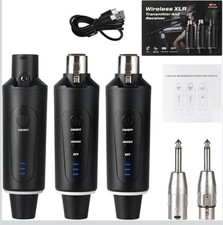  Sistema de microfone sem fio transmissor de guitarra receptor XLR plug-on para dinâmico  comprar usado  Enviando para Brazil
