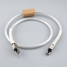 Cabo Ethernet audiófilo folheado a prata OCC Cat8 Speed Lan RJ45 patch de rede comprar usado  Enviando para Brazil