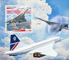 Estampillas 20 años desde la jubilación del Concorde MNH 2023 Sierra Leona S/S segunda mano  Embacar hacia Mexico