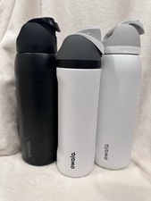 Garrafa de água Owala 24 oz e 40 oz aço inoxidável gole livre branco e preto conjunto de 3 comprar usado  Enviando para Brazil