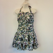 Regata feminina Y2K Papaya Babydoll gola alta corpo defumado RUffle zíper S retrô comprar usado  Enviando para Brazil