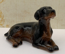 Estatueta de porcelana vintage chocolate laboratório cachorro preto e marrom 5 x3,5" comprar usado  Enviando para Brazil