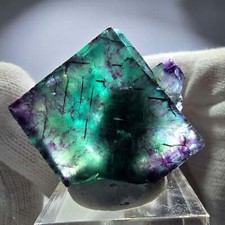 Cubo raro de fluorita fantasma, verde zonal roxo Okorusu, Namíbia 36*33*29mm comprar usado  Enviando para Brazil