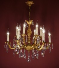 LUSTRE ANTIGO ANTIGO CRISTAL LATÃO CRISTAL 12 LUZES Ø 26" ILUMINAÇÕES comprar usado  Enviando para Brazil