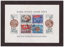 DDR Jahrgang 1953  Mi. Nr. 392 A-395 A  Block 9A  gestempelt, usado comprar usado DDR Jahrgang 1953  Mi. Nr. 392 A-395 A  Block 9A  gestempelt, usado comprar usado  Enviando para Brazil
