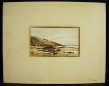 Maurice Barril Architect Acuarela c1930 Baja Mar Marino Estilo Miniatura comprar usado  Enviando para Brazil