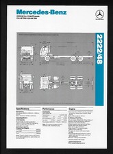 FOLHETO DE ESPECIFICAÇÕES CABINE/CHASSI MERCEDES-BENZ 2222/48 6X4  comprar usado  Enviando para Brazil