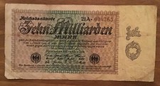 Germany banknote. billion for sale  READING
