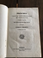Principia calculi differential usato Principia calculi differential usato  Cagliari