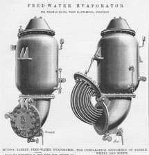 Usado, Evaporador de água de alimentação Thomas Mudd West Hartlepool impressão antiga 1892 comprar usado Usado, Evaporador de água de alimentação Thomas Mudd West Hartlepool impressão antiga 1892 comprar usado  Enviando para Brazil