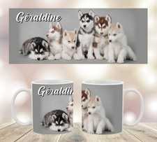 Mug husky personnalisé d'occasion  Saint-Martin-Boulogne