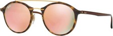 Óculos de sol Ray-Ban Rb4266 redondo, Havana brilhante/marrom claro rosa espelhado comprar usado  Enviando para Brazil