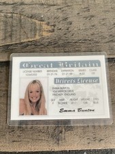 Carteira de motorista Emma Bunton Baby Spice Mock Grã-Bretanha identificação Spice Girls  comprar usado  Enviando para Brazil