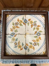 Telha de piso cerâmica emoldurada barroca barroca círculo floral cerâmica 10,5” comprar usado  Enviando para Brazil